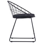vidaXL Chaises à manger similicuir lot de 6 noir acier