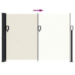 vidaXL Auvent latéral rétractable crème 140x600 cm