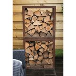 RedFire Abri de stockage du bois de chauffage Hodr Rouillé 88519