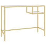 vidaXL Bureau d'ordinateur Transparent 100x36x74 cm Verre trempé