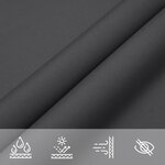 vidaXL Voile de parasol tissu oxford rectangulaire 3x6 m anthracite