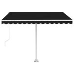 vidaXL Auvent manuel rétractable avec LED 350x250 cm Anthracite