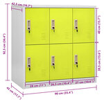 vidaXL Armoire à casiers Gris clair et vert 90x45x92 5 cm Acier