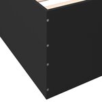 vidaXL Cadre de lit sans matelas noir 180x200 cm