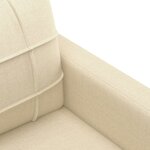 vidaXL Canapé à 2 places Crème 120 cm Tissu