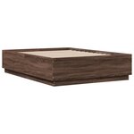 vidaXL Cadre de lit sans matelas chêne marron 135x190 cm