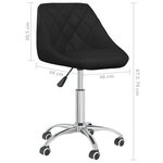 vidaXL Chaise de bureau pivotante Noir Similicuir