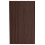 vidaXL Panneaux de toiture 12 Pièces Acier galvanisé Marron 80x45 cm