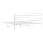 vidaXL Cadre de lit métal sans matelas et tête de lit blanc 193x203 cm