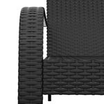 vidaXL Chaise de jardin Adirondack Noir Résine tressée