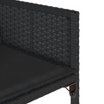 vidaXL Ensemble à manger de jardin 13 Pièces coussins noir résine tressée