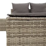 vidaXL Chaise longue double avec coussins gris résine tressée