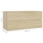 vidaXL Armoire d'évier avec lavabo intégré Chêne sonoma Aggloméré