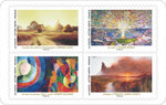 Carnet de 12 timbres - Grand Soleil - Lettre verte