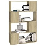 vidaXL Bibliothèque/Séparateur de pièce Chêne Sonoma 80x24x124 5 cm