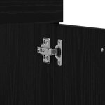 vidaXL Ensemble de meubles de salle de bain 4 pièces Chêne Noir Bois Technique