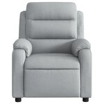 vidaXL Fauteuil inclinable électrique Gris clair Tissu