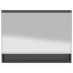 vidaXL Armoire à miroir de salle de bain 80x15x60 cm MDF anthracite