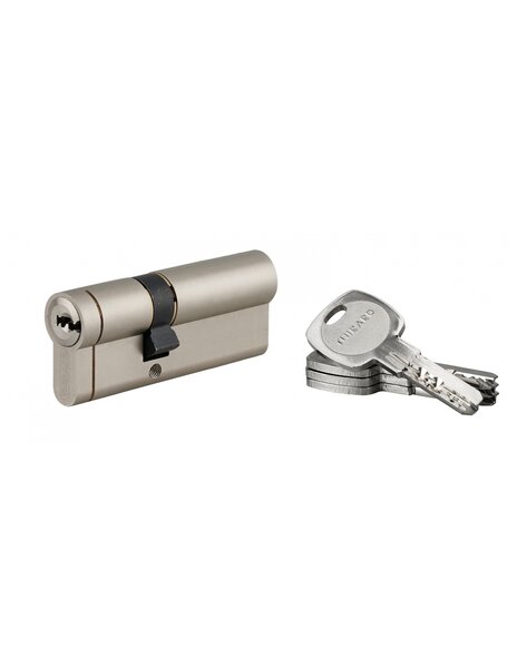 THIRARD - Cylindre double entrée Transit 1  45x30mm  nickelé  5 clés