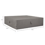 Madison Housse de meubles d'extérieur 400 x 300 x 70 cm Gris