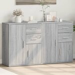 vidaXL Buffets 2 Pièces sonoma gris 60x31x70 cm bois d'ingénierie