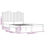 vidaXL Cadre de lit Bois de pin massif 140x200 cm