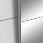 Armoire 2 portes coulissantes + miroir - Panneaux de particules - Blanc mat - 170 3 x 61 2 x 190 5 cm