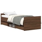 vidaXL Cadre de lit sans matelas chêne marron 90x190 cm