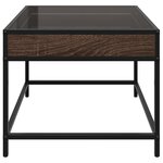 vidaXL Table basse avec LED Infinity chêne marron 50x50x41 cm
