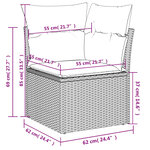 vidaXL Salon de jardin avec coussins 7Pièces mélange beige résine tressée