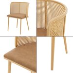 Lot de 2 chaises de salle à manger 75 x 52 x 49 cm marron 03_0006723
