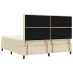 vidaXL Lit box spring avec Matelas & Banc Crème 180x200 cm Tissu