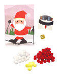 Kit tableau pompons Père Noël 15 x 21 cm