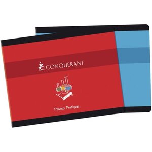 Cahier travaux pratiques 32 pages blanches unies 70 g  format 22 x 17 cm à l'italienne CONQUERANT