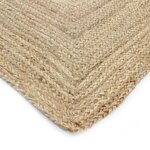 FULL Tapis de salon ou de chambre - Jute - 120 x 170 cm - Naturel