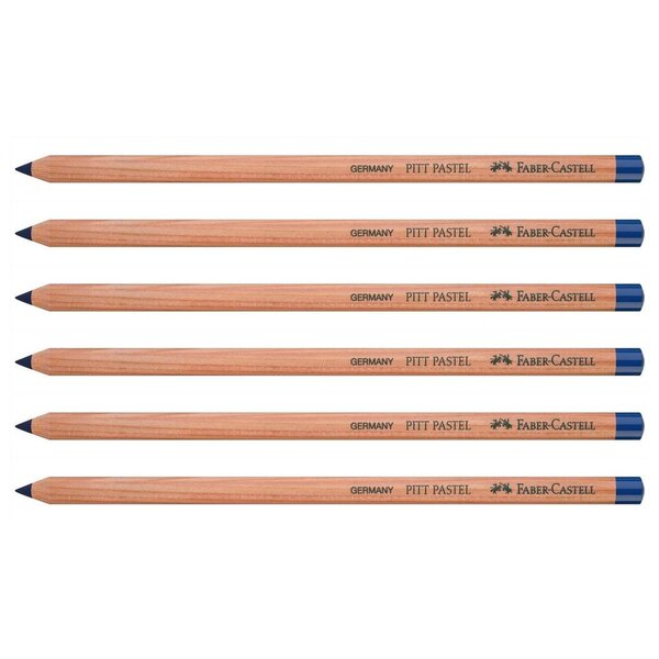 Crayon pitt pastel bleu hélio rougeâtre x 6 faber-castell