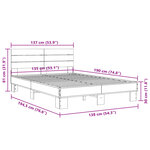 vidaXL Cadre de lit sans matelas noir 135x190 cm