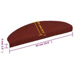 vidaXL Tapis autoadhésifs de marches 10 Pièces Rouge 65x21x4cm Aiguilleté