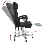 Fauteuil de massage inclinable de bureau informatique étude similicuir noir 02_0025414