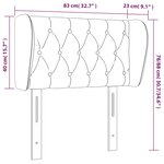 vidaXL Tête de lit avec oreilles Vert foncé 83x23x78/88 cm Velours