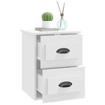 vidaXL Table de chevet murale blanc 41 5x36x53 cm