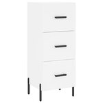 vidaXL Buffet haut Blanc 34 5x34x180 cm Bois d'ingénierie