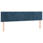 vidaXL Sommier à lattes de lit et matelas Bleu foncé 180x200cm Velours