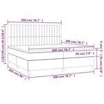 vidaXL Sommier à lattes de lit matelas et LED Noir 200x200 cm Velours