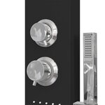 vidaXL Système de panneau de douche Aluminium Noir