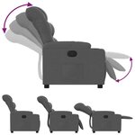 vidaXL Fauteuil inclinable Gris foncé Tissu