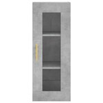 vidaXL Buffet haut Gris béton 34 5x34x180 cm Bois d'ingénierie