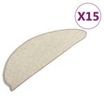 vidaXL Tapis d'escalier auto-adhésifs 15 Pièces Argenté 65x21x4 cm