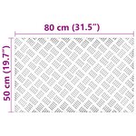 vidaXL Plaques en aluminium à damier 4 Pièces Antidérapantes 80x50 cm