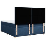 vidaXL Sommier à lattes de lit avec matelas Bleu 200x200 cm Tissu